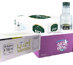 مياة شرب ( اغادير أو عذاري أو اسكاي ) 200مل شد 48 عبوة
