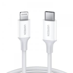 يوجرين سلك شاحن USB|C بي دي إلى آيفون بطول 1 م | أبيض