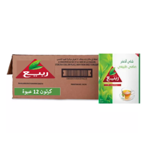 ربيع شاي اخضر طبيعي 100 كيس - (كرتون 12عبوة)