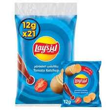 ليز رقائق بطاطس بالكاتشب 11غم ( ربطة 21 حبة )