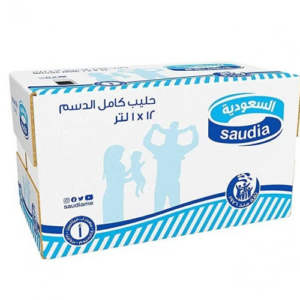 السعودية حليب كامل الدسم 1 لتر - (كرتون 12عبوة)