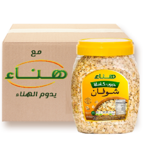 هناء شوفان حبة كاملة 900 غرام - (كرتون 12عبوة)