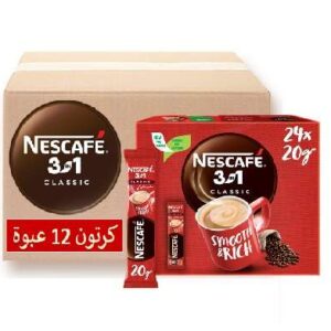 نسكافيه كلاسيك 3 في 1 طعم غني بالرغوة 24 ظرف - (كرتون12عبوة)