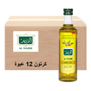 الوزير زيت زيتون 500 غرام - (كرتون 12عبوة)