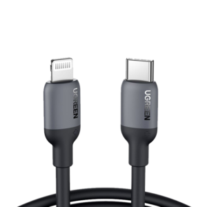 يوجرين سلك شاحن من USB-C إلى آيفون سيلكون بطول 1 م - أسود