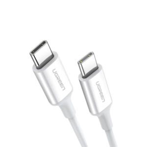 يوجرين سلك شاحن  من USB-C إلى USB-C بطول 1 م - أبيض