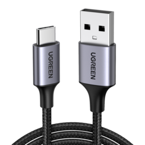 يوجرين سلك شاحن  نايلون مظفر USB إلى USB|C بطول 1 م | أسود