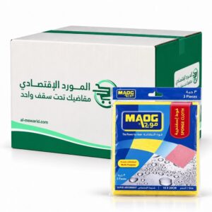 موج فوط اسفنجية شديدة الامتصاص 3 حبات ( كرتون 12 ربطة )