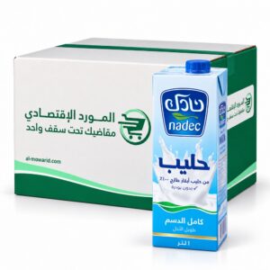نادك حليب كامل الدسم 1 لتر - (كرتون 12عبوة)