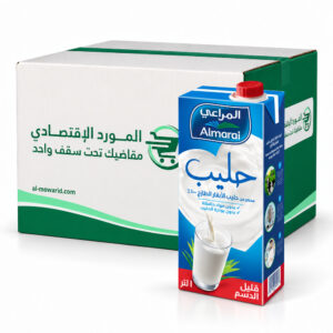 المراعي حليب قليل الدسم 1 لتر - (كرتون 12عبوة)