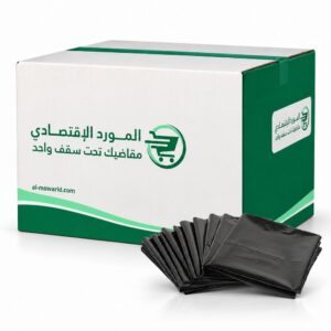 اكياس نفاية مسفطه اسود 50 جالون 1كيلو - (كرتون 10 ربطه)