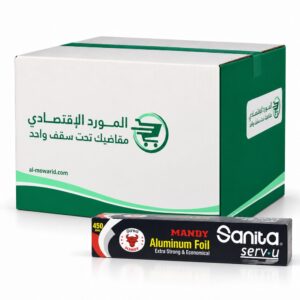 سانيتا مندي ورق قصدير متين جدا 450 مم × 85 م ( كرتون 6 حبات )