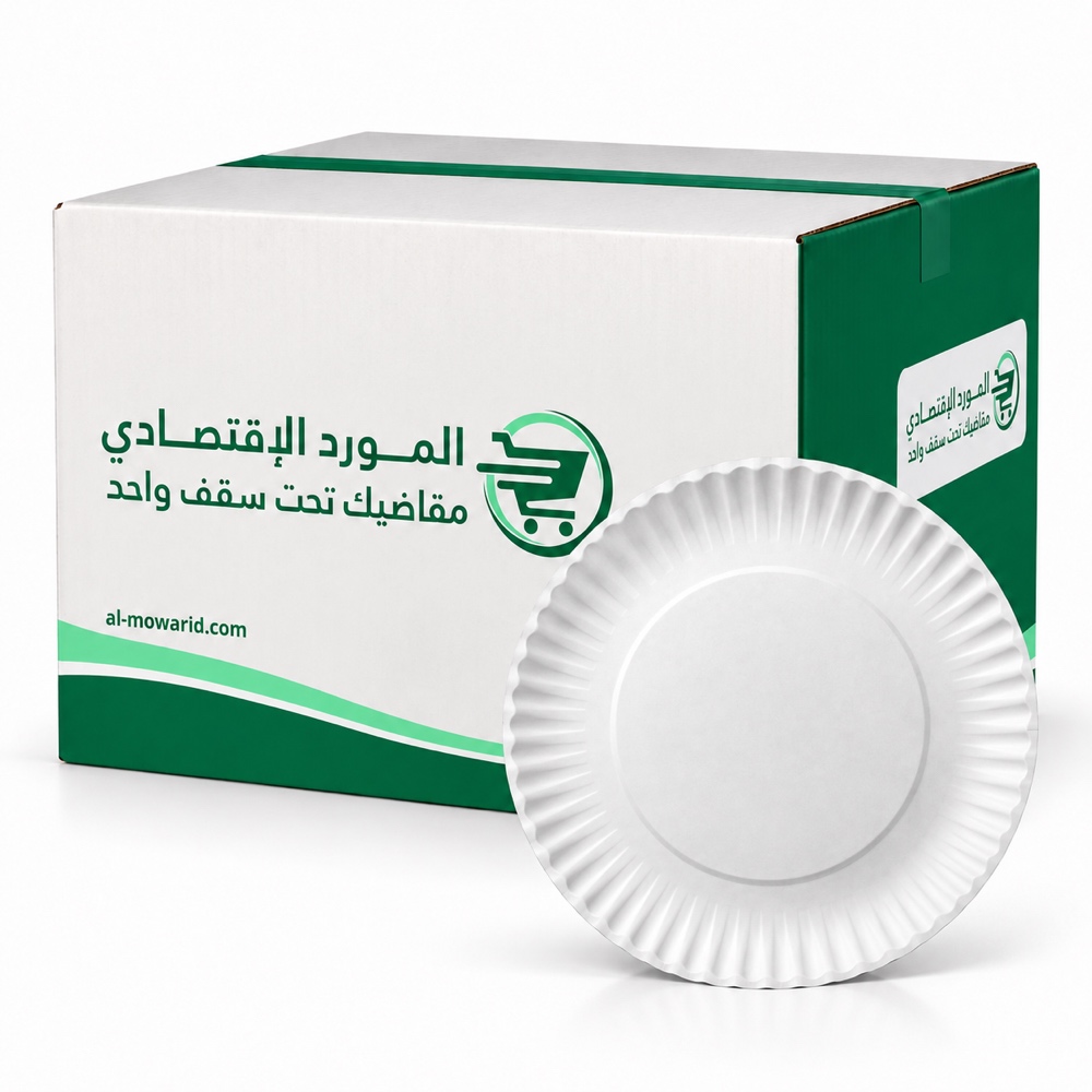 اطباق ورق 9 انش ( كرتون 100 حبة × 10 ربطة )