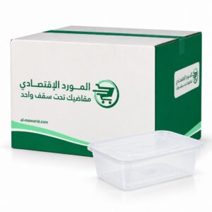 الوطنية علبة بلاستيك مع غطاء 500 مل ( كرتون 300 حبة )