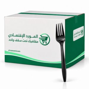 شوك بلاستيك كبيرة لون أسود ( كرتون 1000 حبة )