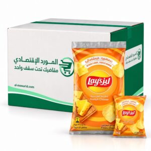 ليز رقائق بطاطس بالجبنة الفرنسية 11غم ( كرتون 21 حبة × 6 ربطات )