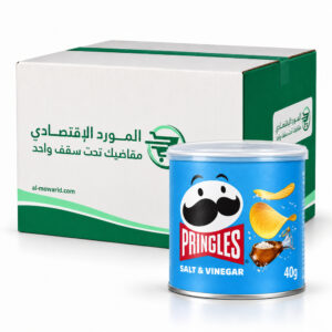 برينجلز رقائق البطاطس بنكهة الخل و الملح 40 غم × 12 - كرتون