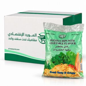 زمزم بطاطس شيبسي بالخضروات 15 غم × 20 حبة × 4 ربطة - كرتون