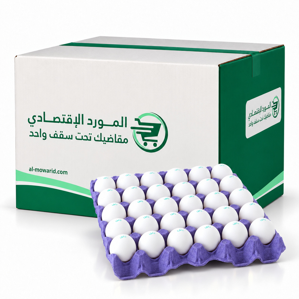 بيض طازج 30×6 اطباق مقاس لارج