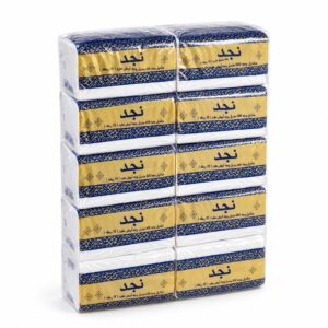 نجد مناديل وجه 600 منديل وجه أبيض مفرد ( 10 ربطه )