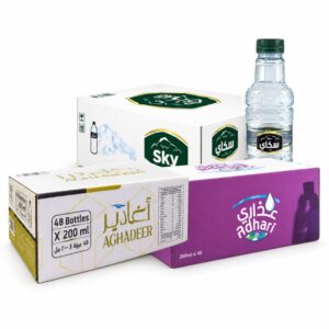 مياة شرب ( اغادير أو عذاري أو اسكاي ) 200مل شد 48 عبوة